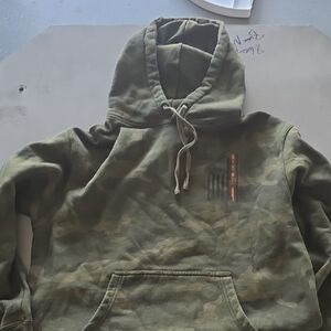 Men's Green Camouflage Hoodie Sweater